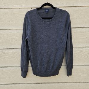 J. Crew Merino Wool-Blend crewneck sweater gray medium